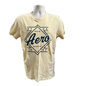 Aeropostale Men's Lightweight Light Yellow T-Shirt Size Small